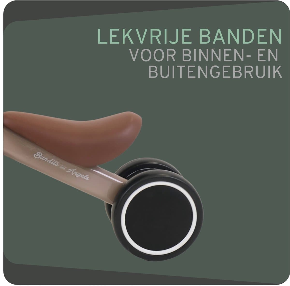 Bandits & Angels Loopfiets Little Starter Sand Beige vanaf 1 Jaar voor Jongens en Meisjes - Metaal - Beige Loop Fiets - Compact en Veilig voor Binnen en Buiten thumbnail 2