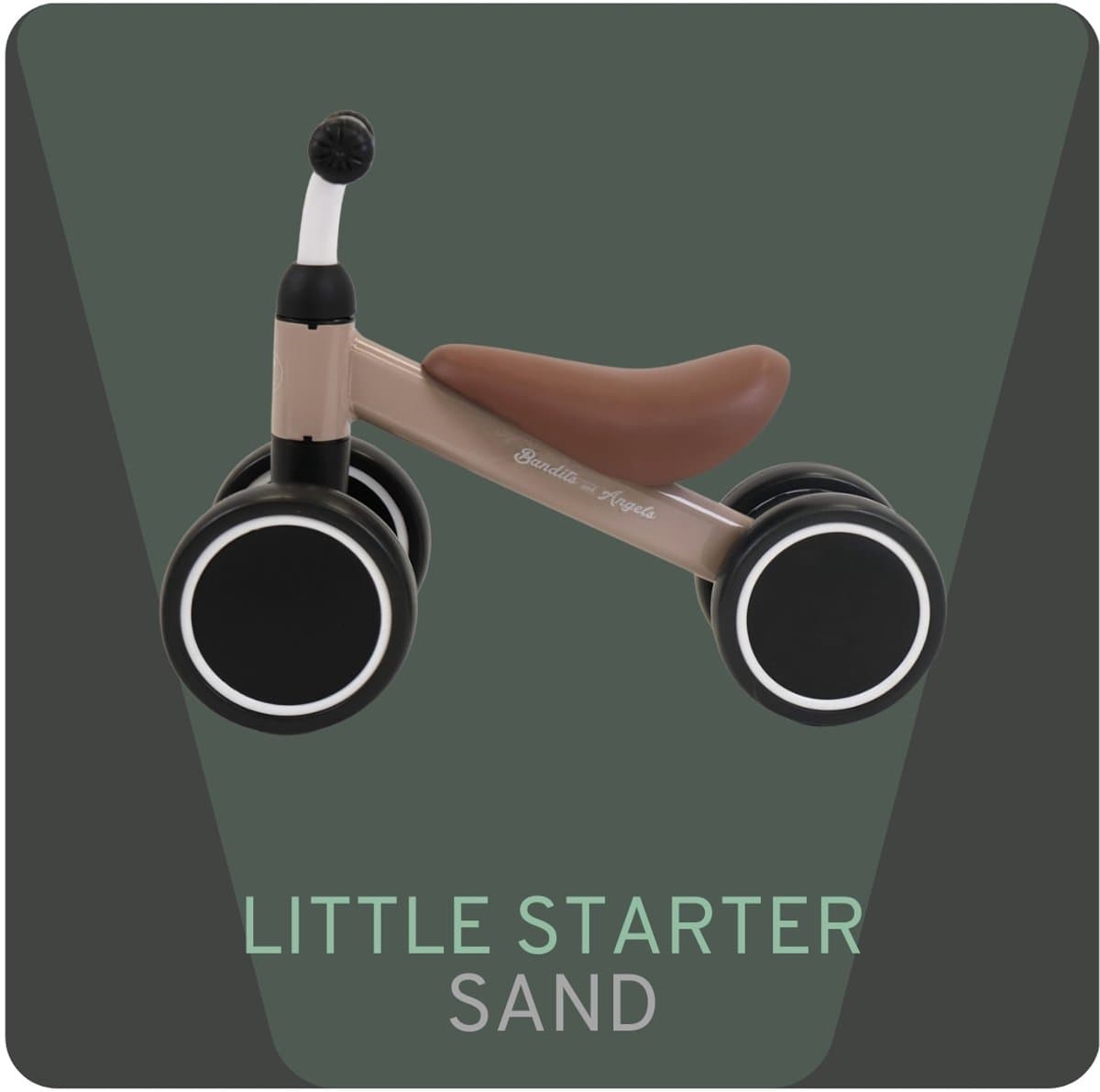 Bandits & Angels Loopfiets Little Starter Sand Beige vanaf 1 Jaar voor Jongens en Meisjes - Metaal - Beige Loop Fiets - Compact en Veilig voor Binnen en Buiten thumbnail 8