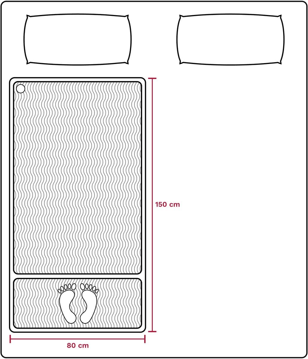 Inventum HN1300V elektrische onderdeken 150x80 cm - Eenpersoons - Aparte voetzone - 4 warmtestanden - Warmtedeken - Uitwasbaar - Automatische uitschakeling - Oververhittingsbeveiliging - Fleece - Wit thumbnail 5