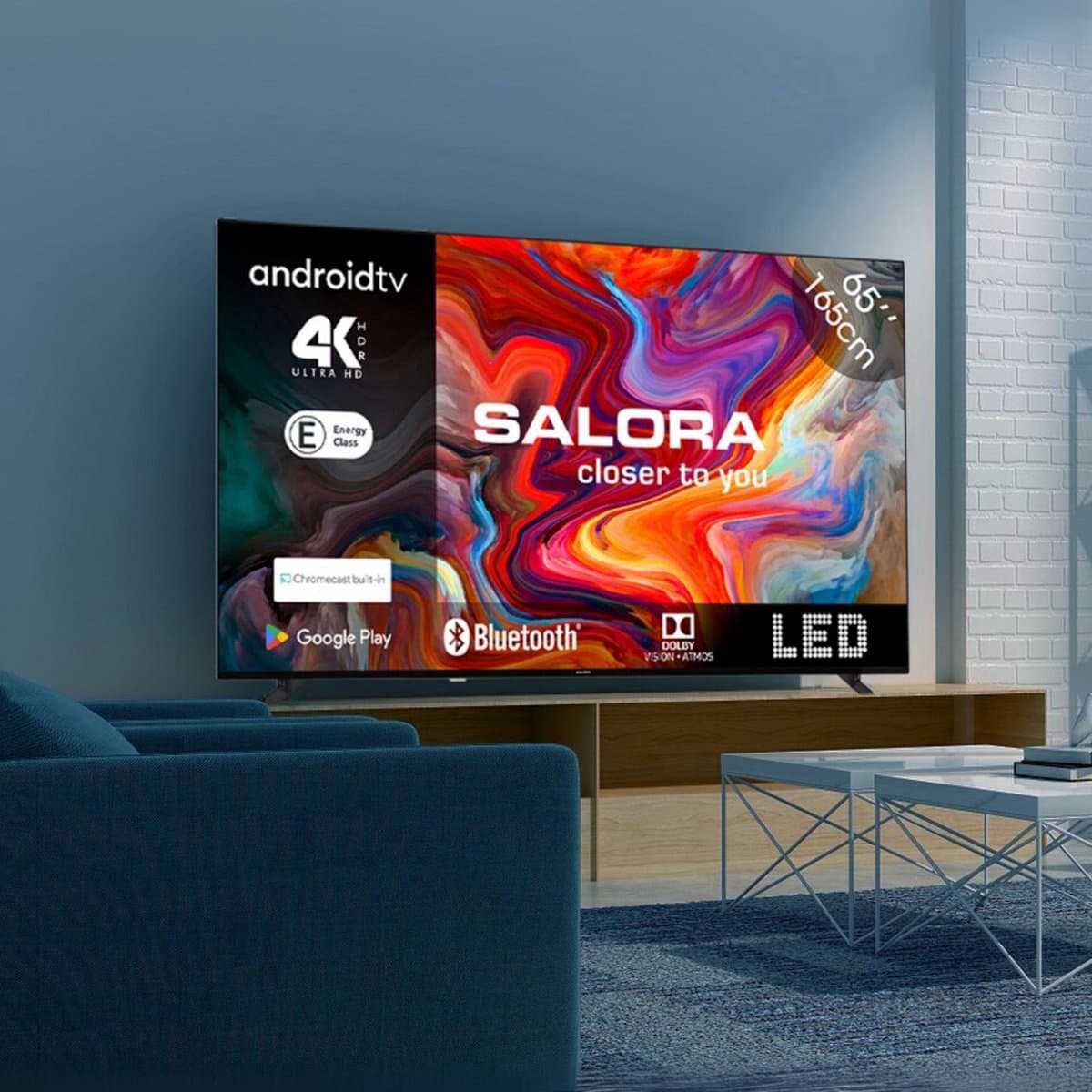 Salora SMART65TV - Tv 65 inch - Smart TV - 4K TV - Android TV - Smart tv 65 inch - TV - 65 inch smart tv - 2025 model thumbnail 8