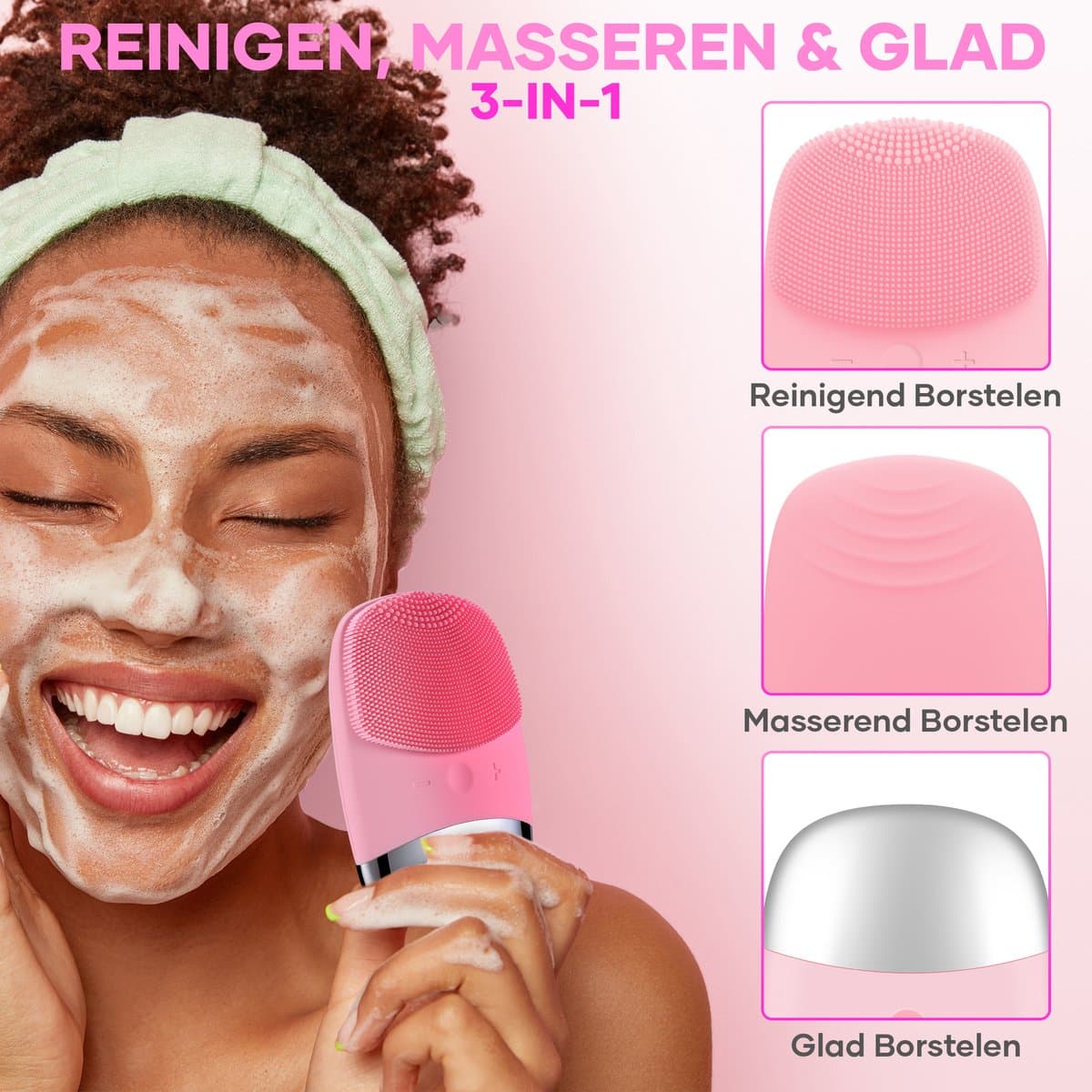 Gezichtsreiniger Elektrisch - Gezichtsborstel - Face Scrub - Gezichtsverzorging - Gezichtsreiniging thumbnail 5