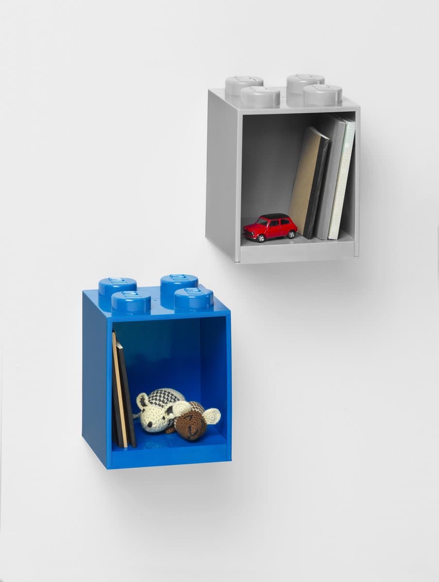 Room Copenhagen LEGO Brick Shelf 4 noppen - Blauw wandrek thumbnail 8