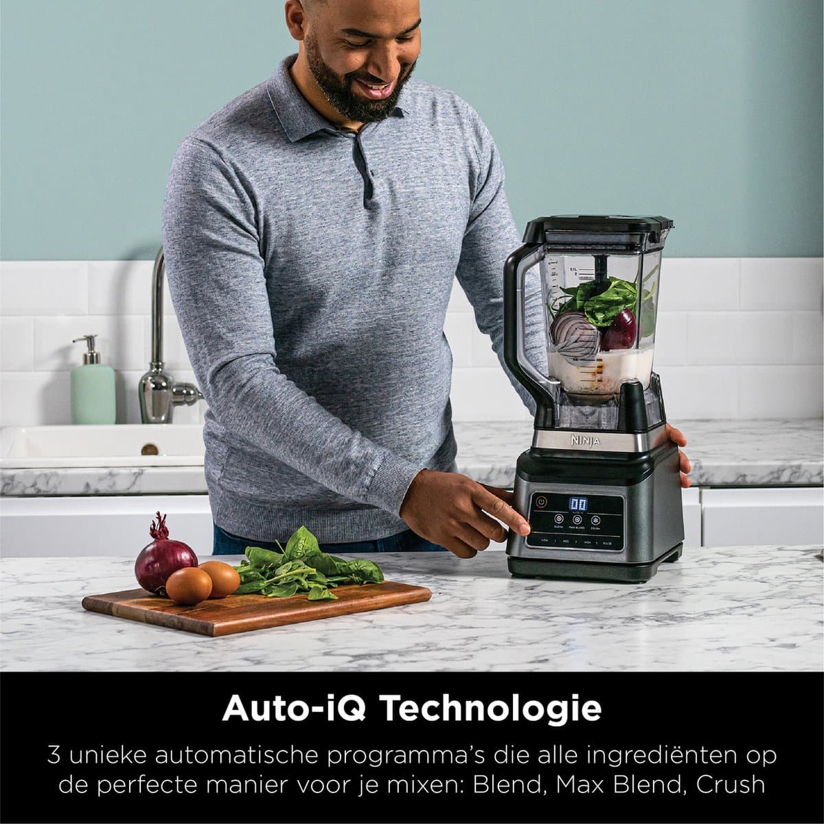 Ninja Foodi 2-in-1 Blender en Smoothie Maker - 1200 Watt - 2.1 Liter - IJsCrusher - Auto IQ - BN750EU thumbnail 2