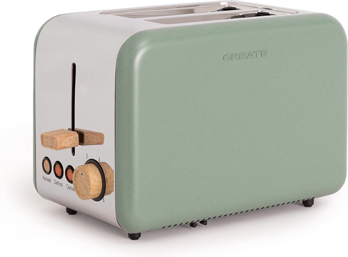 CREATE - Broodrooster - Voor Medium - 6 niveaus - 850W - Sage - TOAST RETRO thumbnail 5