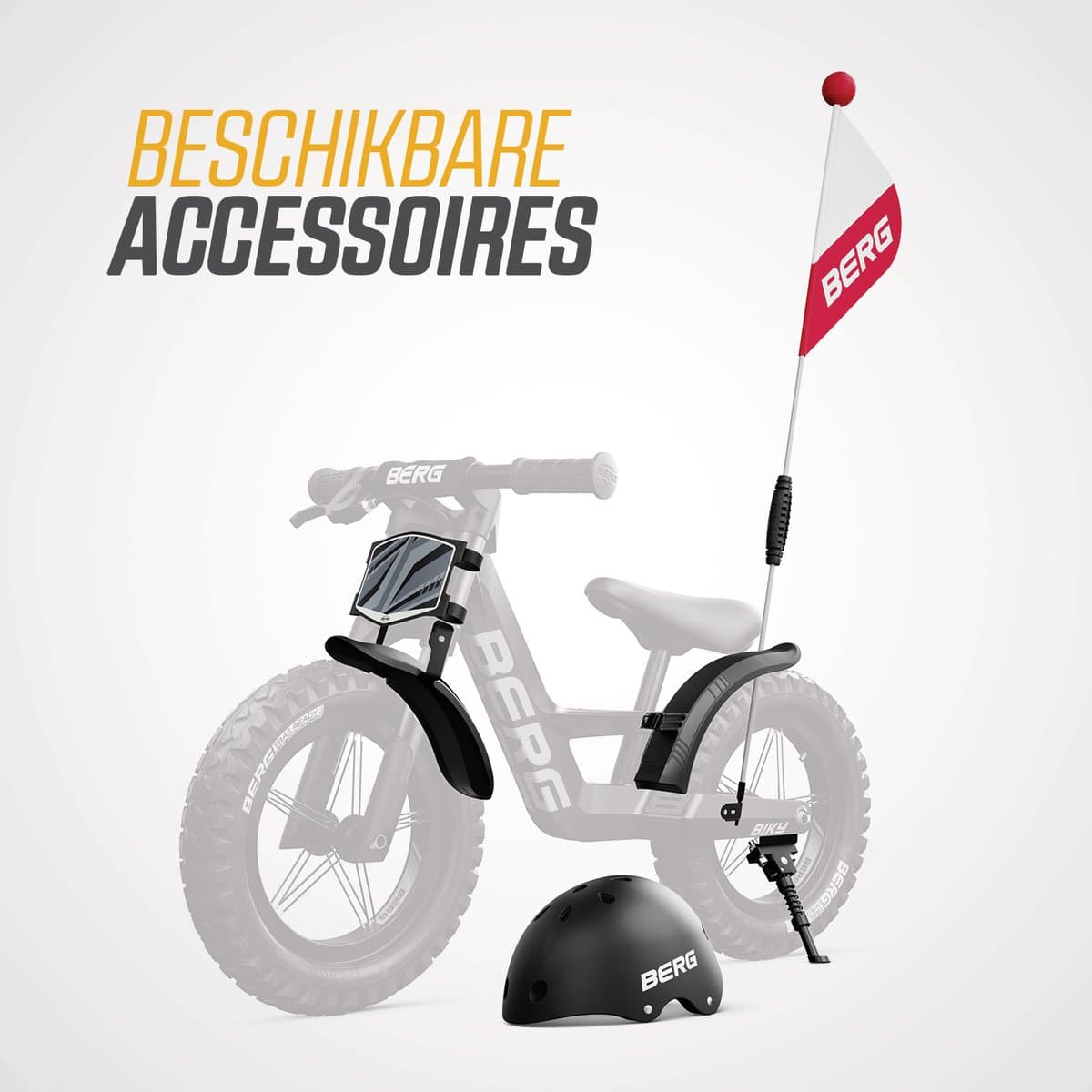 BERG Biky Cross Grey Loopfiets - 12 inch - Met handrem - Lichtgewicht frame van magnesium - Verstelbaar zadel - 2,5+ Jaar - Grijs thumbnail 5