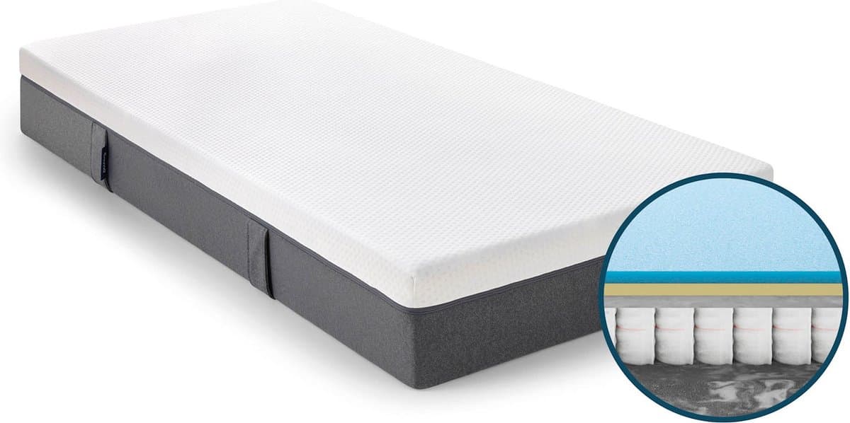 Emma Hybrid Pocketvering Matras - 250 veren p/m2 - 80 x 200 cm - Medium thumbnail 2