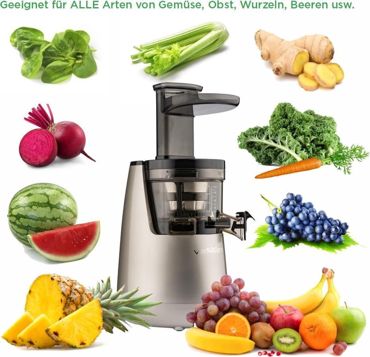 Slow Juicer - Silver 5G - Versapers thumbnail 4
