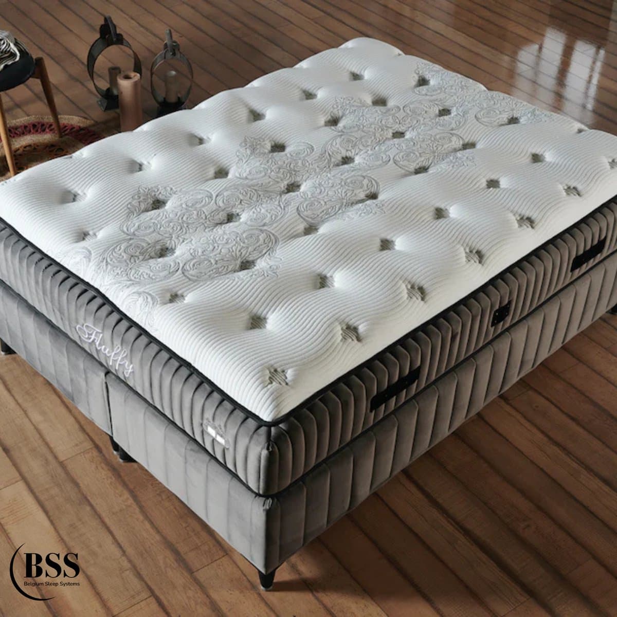 BSS Bedding Fluffy - Boxspring - Boxspring met Opbergruimte - 180x200 - Grijs thumbnail 5