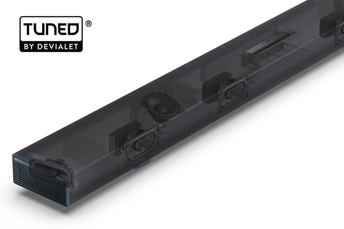 Sharp HT-SBW55121 - 5.1.2 soundbar - 650W - draadloze subwoofer - Dolby Atmos - bluetooth - Q-series - zwart thumbnail 8