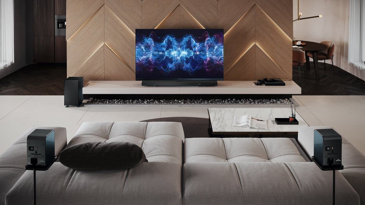 Sharp HT-SBW55121 - 5.1.2 soundbar - 650W - draadloze subwoofer - Dolby Atmos - bluetooth - Q-series - zwart thumbnail 3