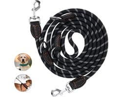 Hondenriem, nylon riem, 3 meter lange verstelbare riem voor grote honden