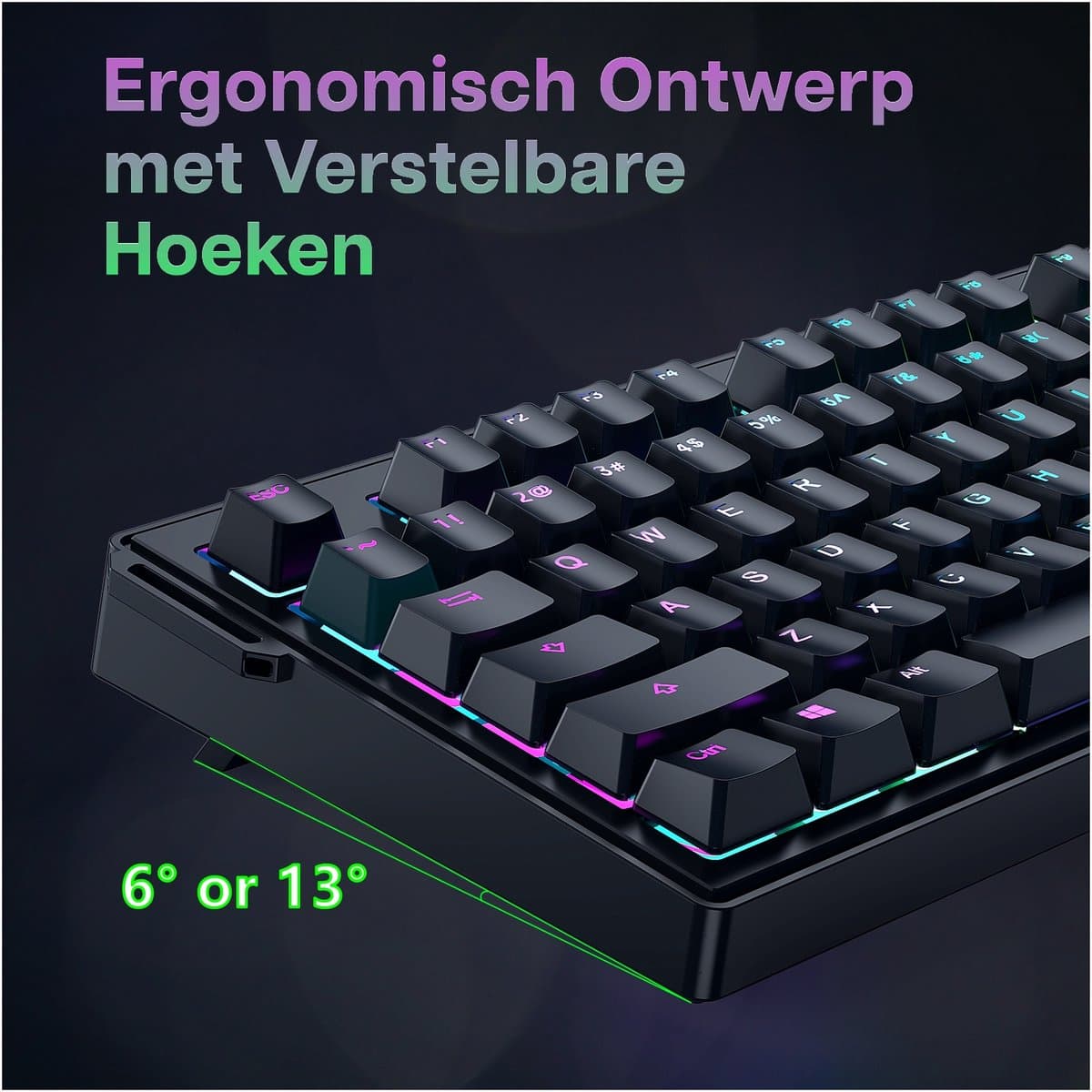 Mechanisch Toetsenbord met Shortcut keyboard van MMOBIEL - QWERTY Hot-Swappable RGB Keyboard met 6 Programmeerbare LCD Macrotoetsen & 3 Draaiknoppen voor Streamen, Videobewerking thumbnail 7