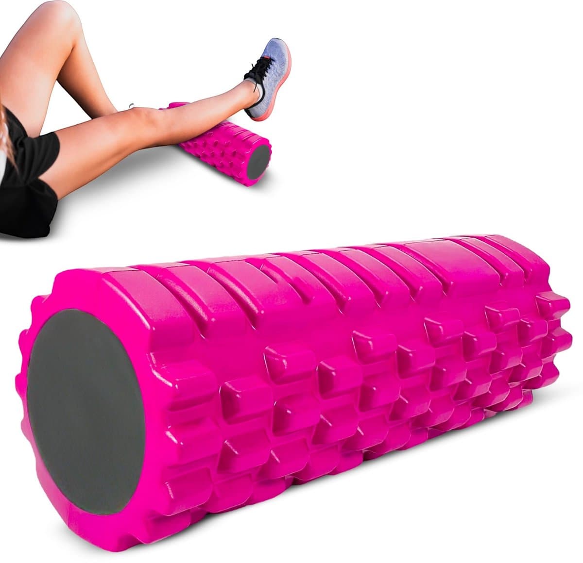 Padisport Foamroller 2 In 1 Voordeelset Roze - Foamrol - Massagerol - Rug Roller - Foam Rol - Foamroller Set - Foamrollers - Foamroller Trigger Point - Foamroller Rug thumbnail 2