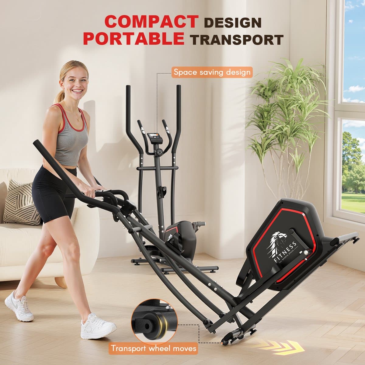 Crosstrainers - Elliptische trainer tot 150 kg - Vliegwiel van 10 kg - Magnetische weerstand met 16 niveaus - LCD-scherm - Zwart thumbnail 8