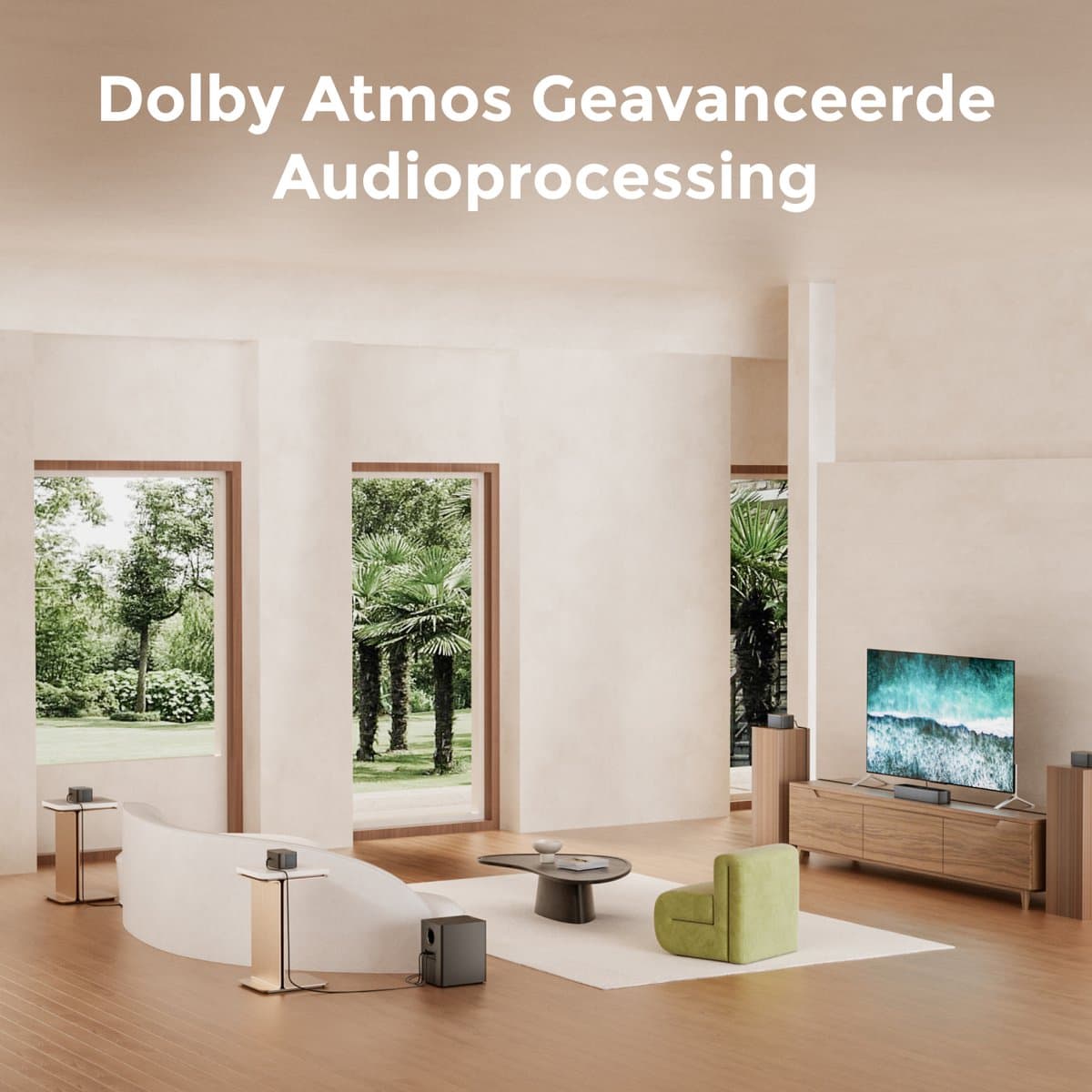 ULTIMEA Poseidon D80 Boom Dolby Atmos Soundbar 7.1 met 6.5" Draadloze Subwoofer, 500W Surround Sound voor TV - Zwart thumbnail 3