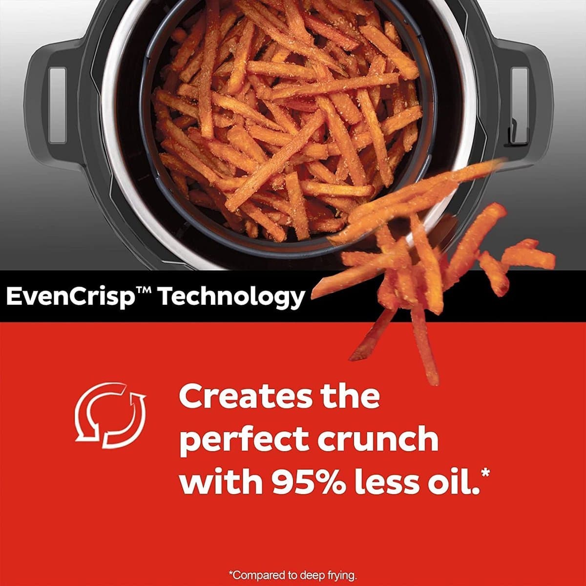 Instant Pot Duo Crisp 5,7L Multicooker + Airfryer - 11-in-1 - Snelkookpan - Slowcooker - Sous-vide - Air Fry - Stomen - Bakken - Tot 6 Porties thumbnail 7