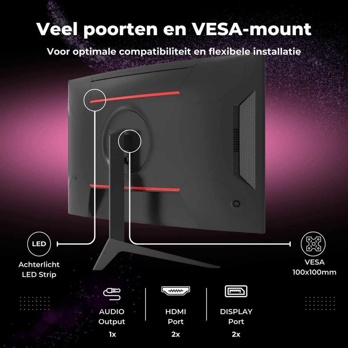 GAME GAME HERO 32" Curved QHD VA 165Hz Gaming Monitor thumbnail 5