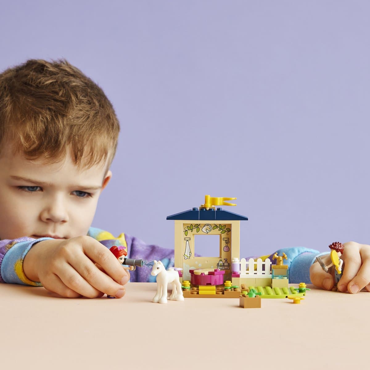 LEGO Friends Ponywasstal: bouwset met paardenverzorging voor kids thumbnail 5