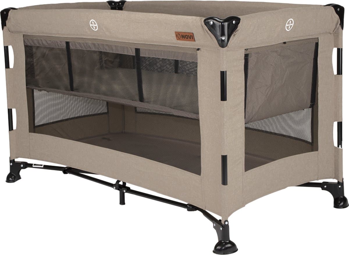 Novi Baby Nora Luxe Campingbed - Beige/Zwart - reisbed - Inclusief transporttas - Inclusief verschoonblad -Inclusief bodemverhoger thumbnail 8