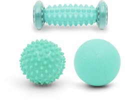 Recovery Riches Voetmassage Roller + GRATIS Massageballen - Voetreflexologie - Plantar Fasciitis - Voetroller - Massagebal - Massageroller - Triggerpoint Bal - Voetmassage Apparaat - Foot Roller - Feet Massage Muscle Fascia Release Ball