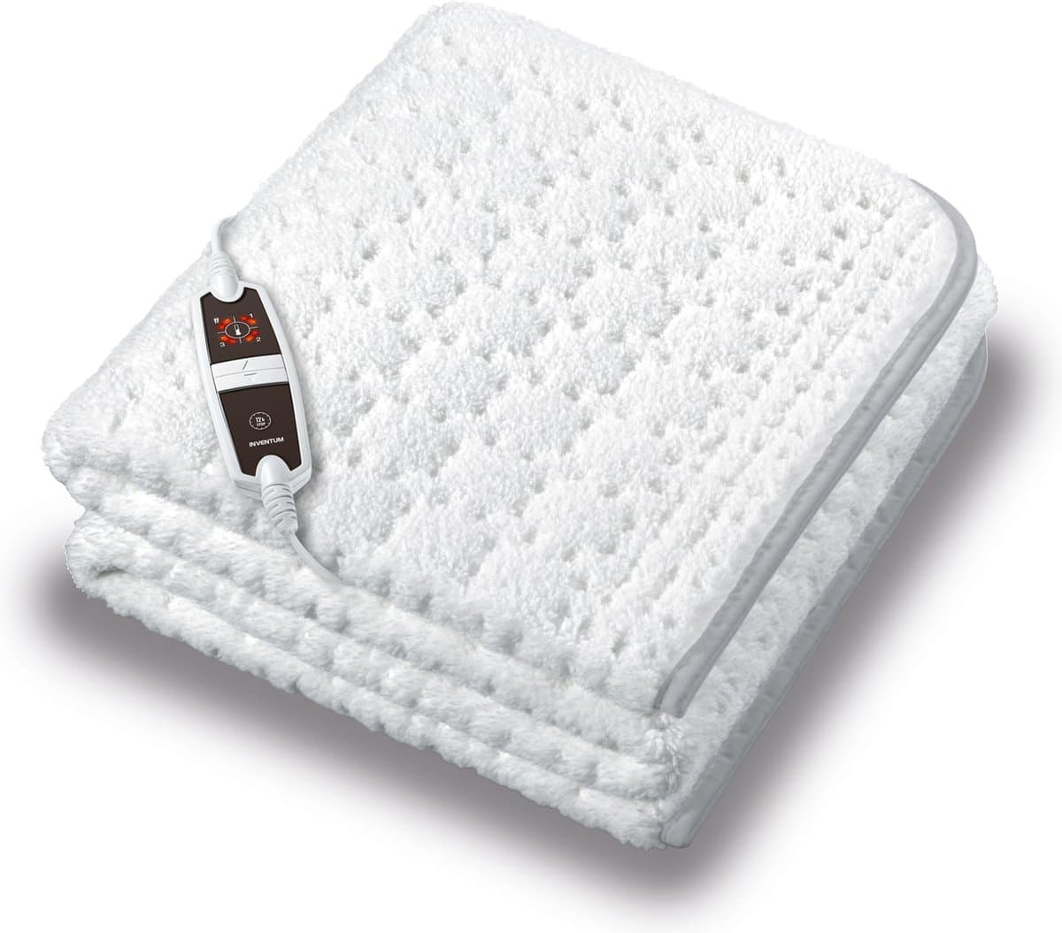 Inventum HN1300V elektrische onderdeken 150x80 cm - Eenpersoons - Aparte voetzone - 4 warmtestanden - Warmtedeken - Uitwasbaar - Automatische uitschakeling - Oververhittingsbeveiliging - Fleece - Wit thumbnail 2