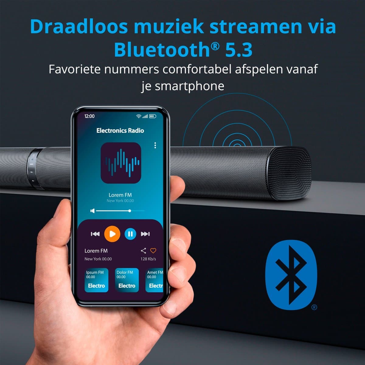 MEDION P64150 2in1 Convertible Bluetooth TV soundbar met draadloze subwoofer (2.1 soundbar, 2 x 30 watt, 60 watt subwoofer, wandmodel, HDMI ARC met ECC, AUX, optische ingang) thumbnail 6