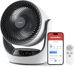 Productfoto van SwitchBot Battery Circulator Fan met accu en app