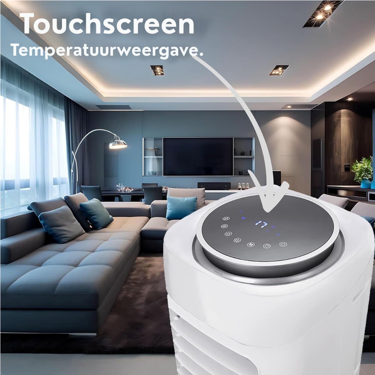 QORA® Mobiele Airco - Airconditioning - Ventilatoren - Airco Zonder Afvoerslang - Ventilatie - Wit - 34cm x 34cm x 74cm thumbnail 7