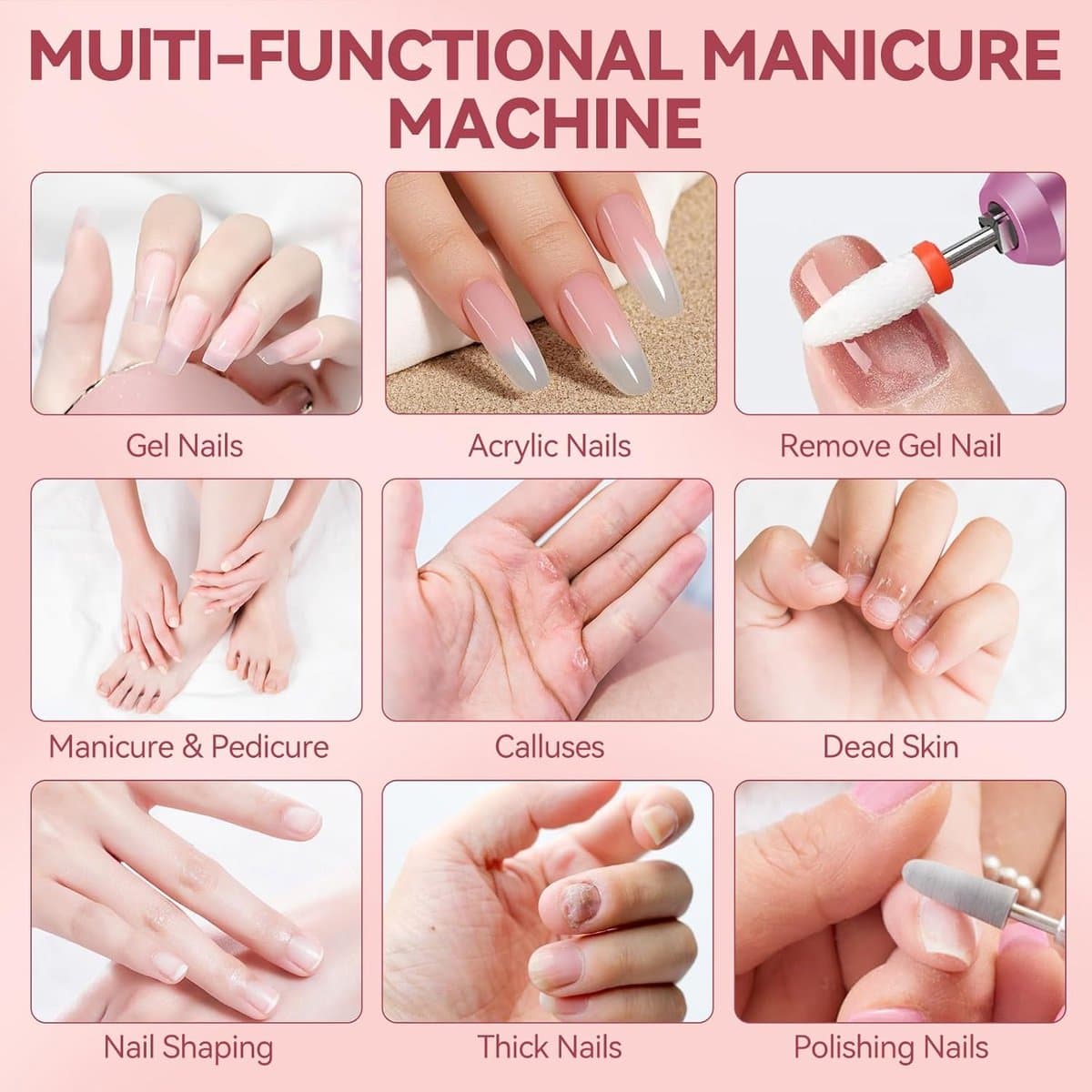 Thijox - Elektrische Nagelvijl 40.000 tpm - Professionele Nagelfrees voor Gelnagels, Manicure en Pedicure - Compleet Nagelset voor Thuis en Nagelstudi thumbnail 6