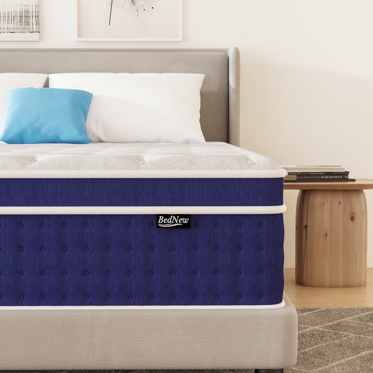 Bednew Hybrid Matras - 90x200 cm - Pocketvering - 30 cm Dik - 7 Zones - Traagschuim - Orthopedische Ondersteuning thumbnail 2