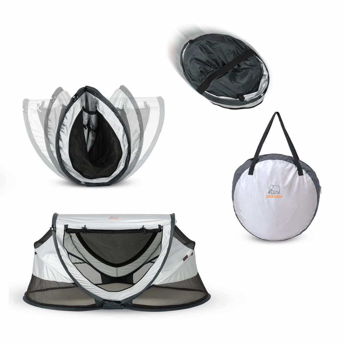 Deryan Peuter Luxe Campingbedje – Inclusief zelfopblaasbare matras - Silver thumbnail 3