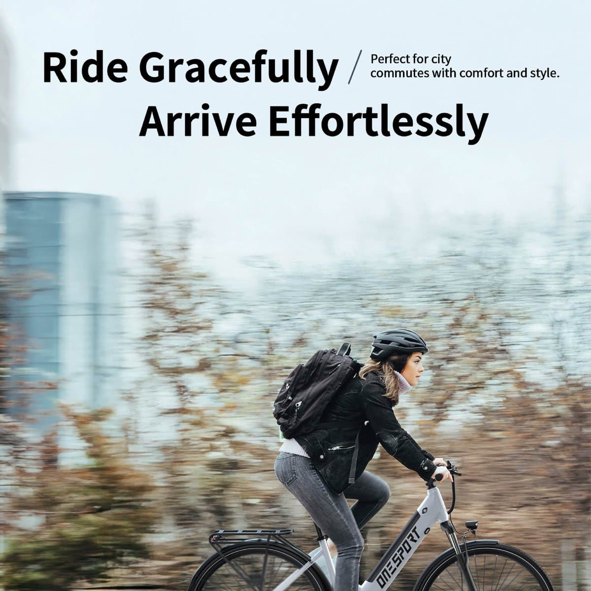 ONESPORT OT12 E-bike - 25 km/u - 27.5inch - 40km actieradius - 250W motor - 36V 13Ah accu - wit thumbnail 2