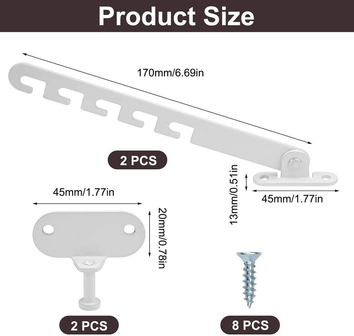 Dailygoods- Raamklem Hoog Draagvermogen - Raamstopper - Raamkantelregelaar - Raamvastzetter - Duurzaam Koolstofstaal - Wit met Roestvrije Coating thumbnail 7