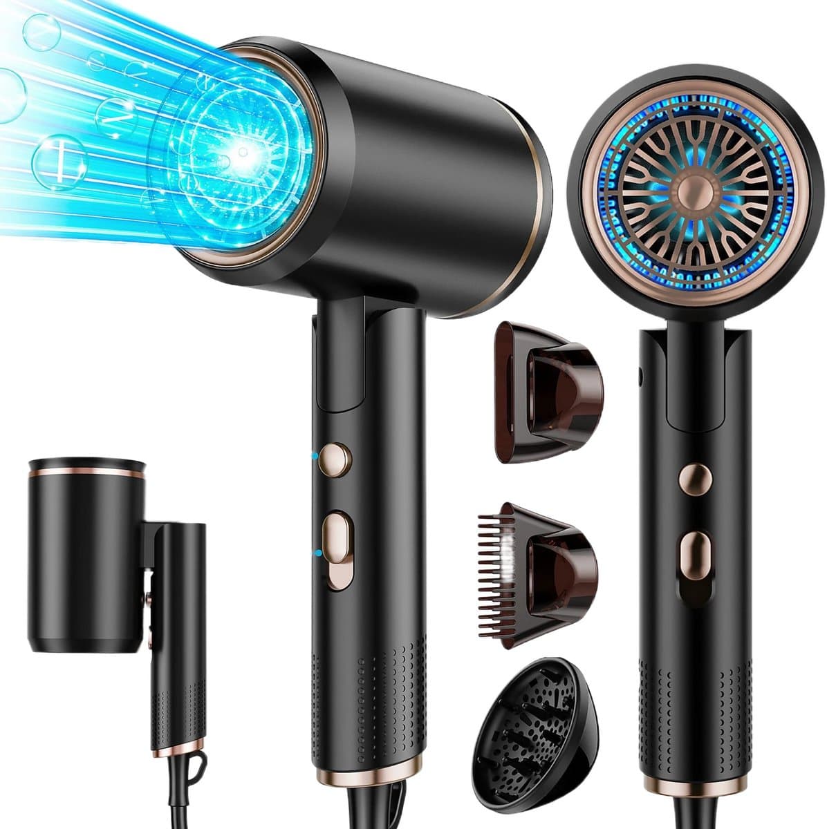 carmdering - Professionele Föhn – Ionische Haardroger Fohn met Diffuser voor Krullen Haarfohn Ultra Stil en Superkrachtig met Extra Grote Diffuser Hair Dryer Reisfohn thumbnail 7
