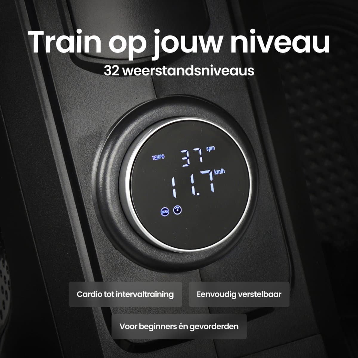 Rockerz Roeitrainer - Roeimachine met App & Bluetooth - Magnetisch Roeiapparaat met 32 Weerstandsniveaus - Extra Lange Rail thumbnail 3