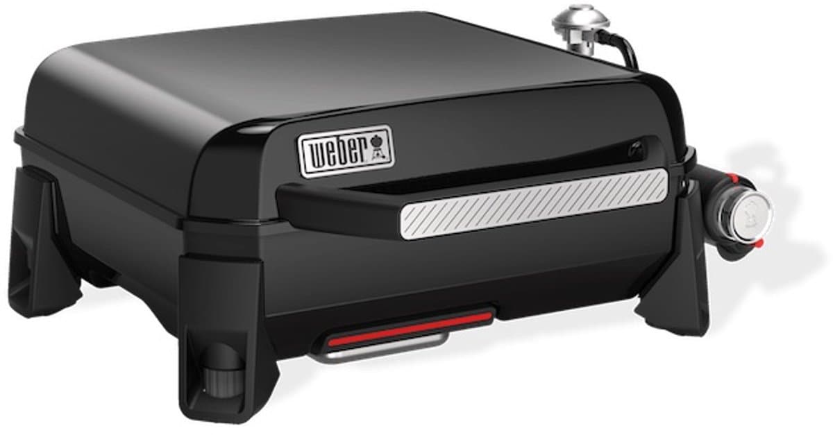 Weber Slate Plancha - 43 cm Bakplaat - Gasbarbecue - 1 Brander - Zwart - Verstelbare poten - Deksel voor bescherming - Bereikt tot 260 °C - Porselein geëmailleerde bakplaat met anti-aanbaklaag thumbnail 4