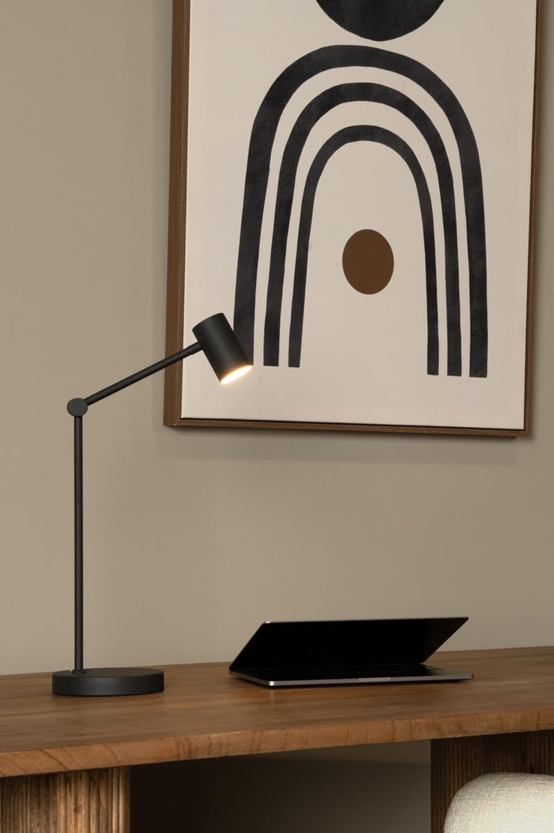 Lucide TIPIK - Oplaadbare Bureaulamp - Accu/Batterij - LED 3 StepDim - 1x3W 2700K - Zwart thumbnail 6