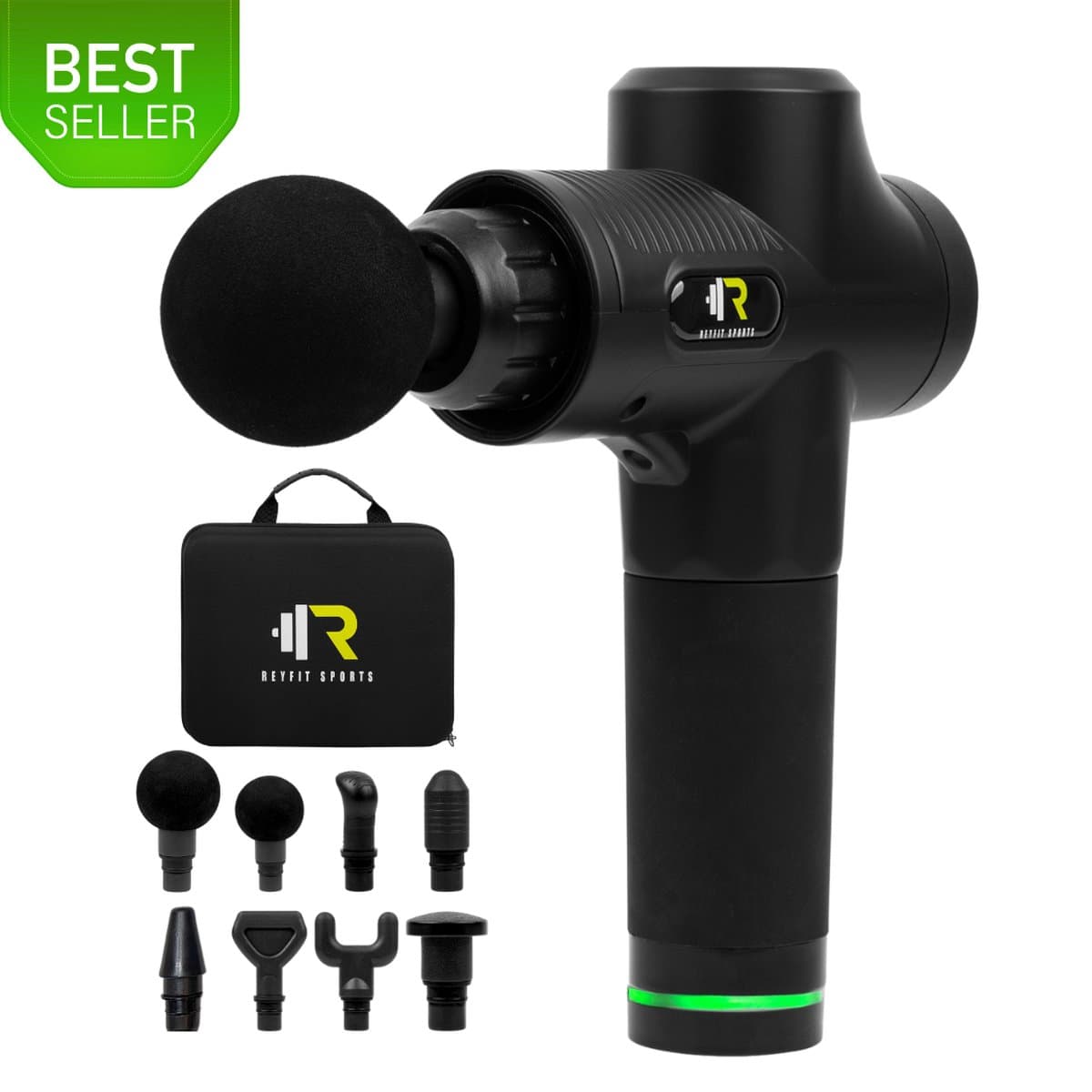 ReyFit Sports Massage Gun Pro: 30 standen, 8 opzetstukken - afbeelding 1