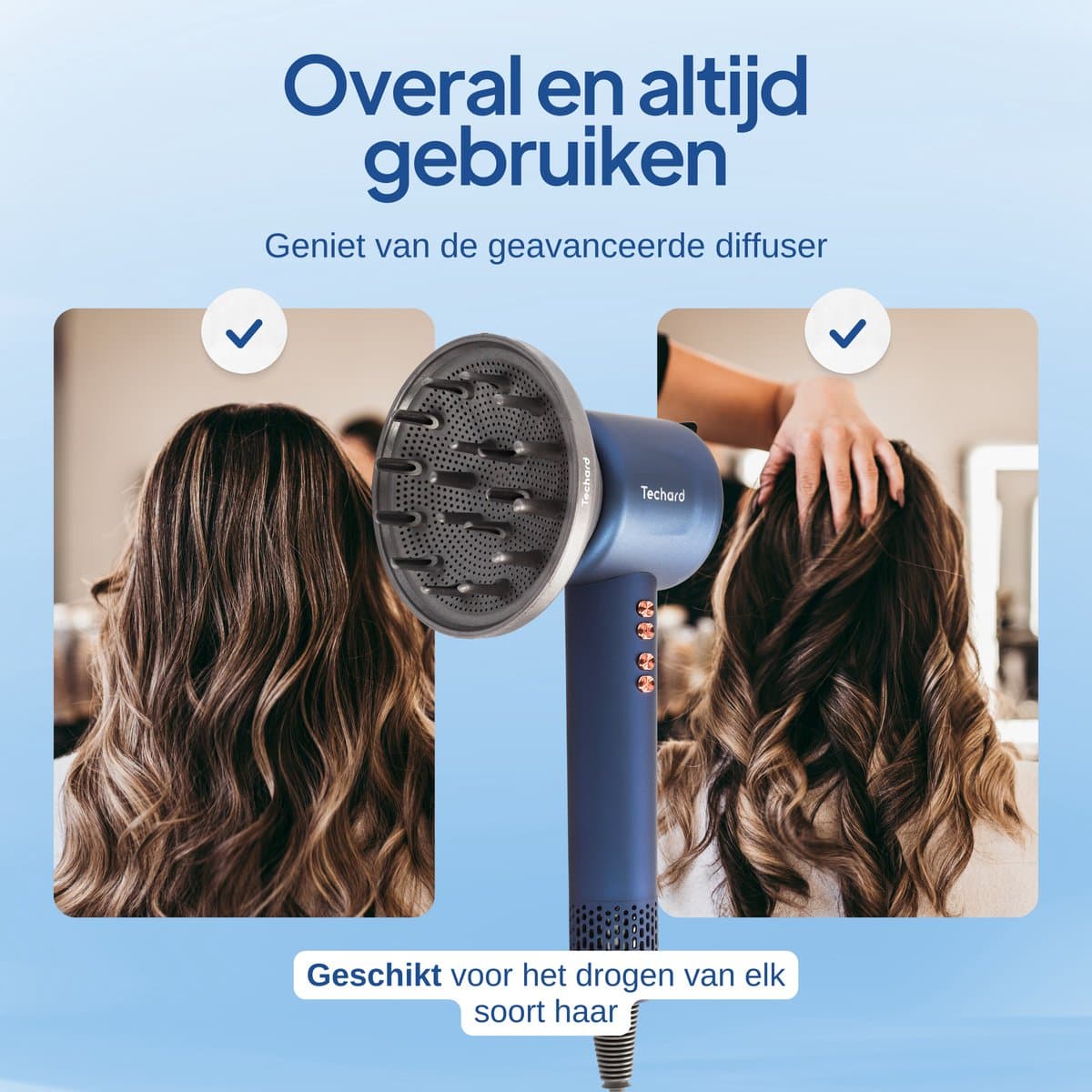 Techard Ionische Haardroger met Diffuser 110.000RPM thumbnail 7