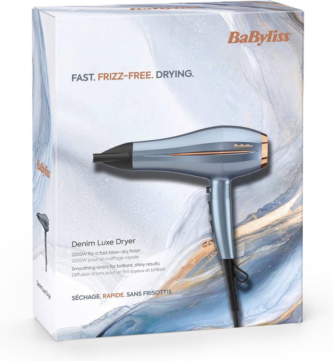 BaByliss Denim Luxe D251PE Föhn - Ionisch, snel en pluisvrij thumbnail 8