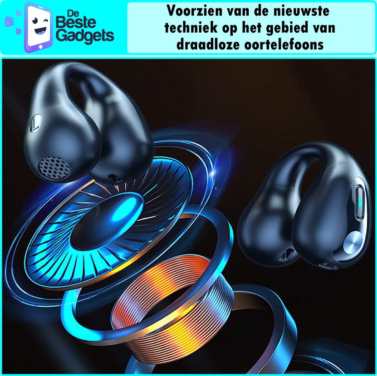 Onbekend Draadloze oordopjes met oorclip Wit - Sport thumbnail 3