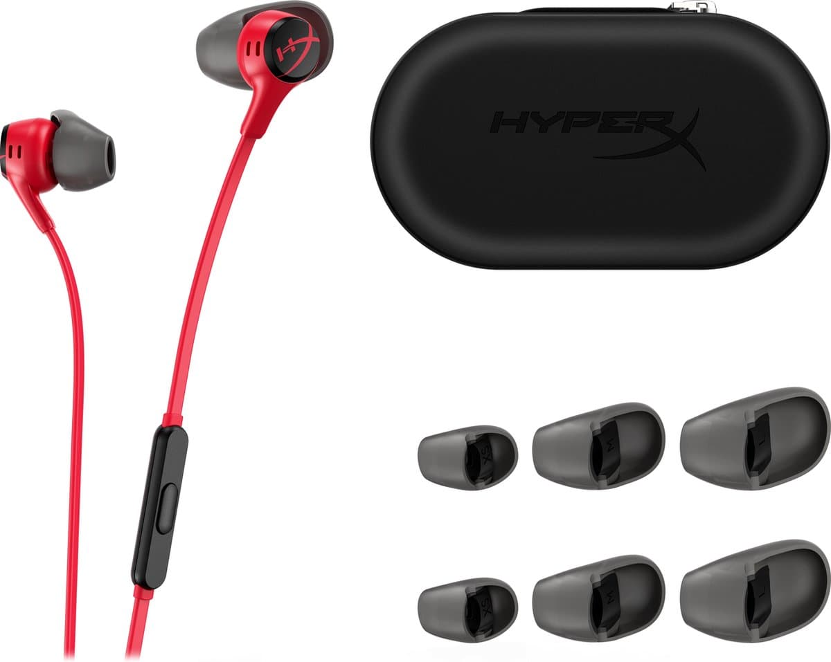HyperX Cloud Earbuds II - Gaming Earbuds met Microfoon - Rood - PC/PlayStation/Xbox/Nintendo Switch/Mobile thumbnail 6