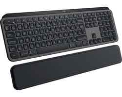 Logitech MX Keys S Plus - Draadloos Toetsenbord met Polssteun - Qwerty US international - Zwart