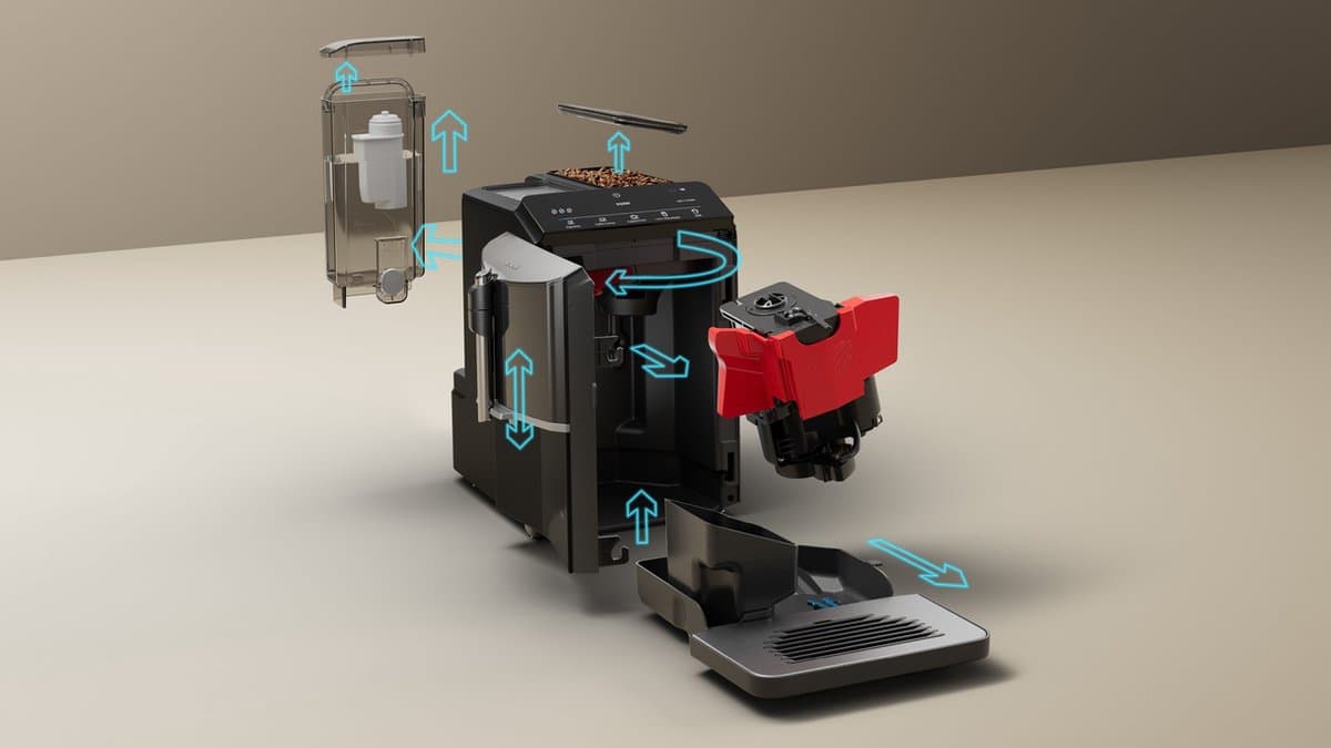 Siemens EQ300 TF301E19 - Volautomaat espressomachine - Zwart - Koffiemachine met bonen thumbnail 3