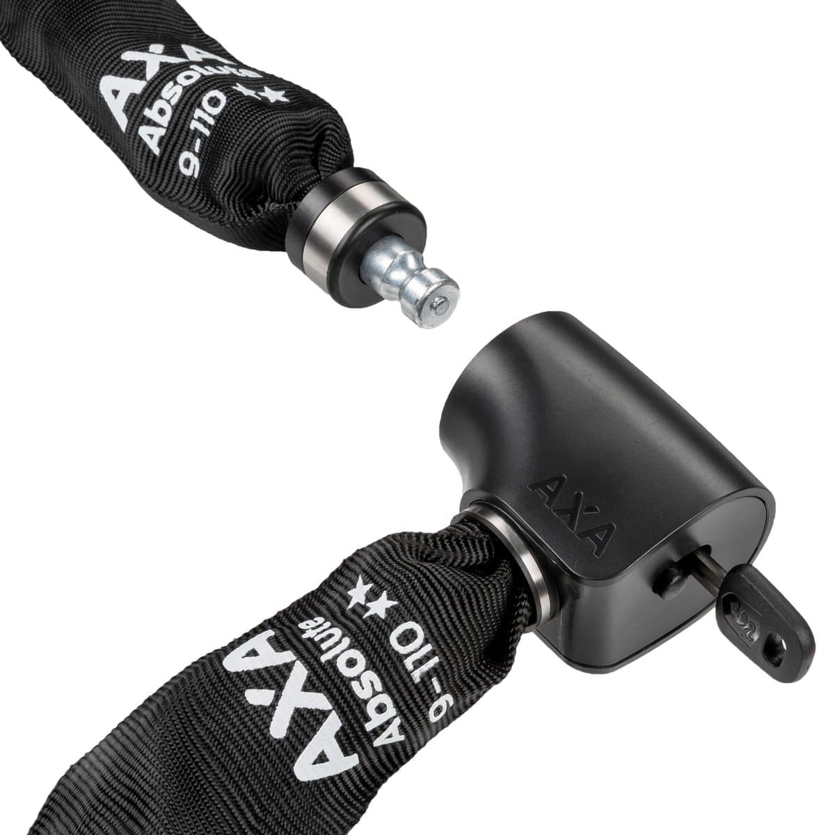 AXA Absolute 9-110 ART 2 Kettingslot – Fietsslot met keurmerk – Sterk slot met stalen ketting – Voor elektrische fiets, fatbike en bakfiets - Inclusief sleutelservice – 110 cm thumbnail 7