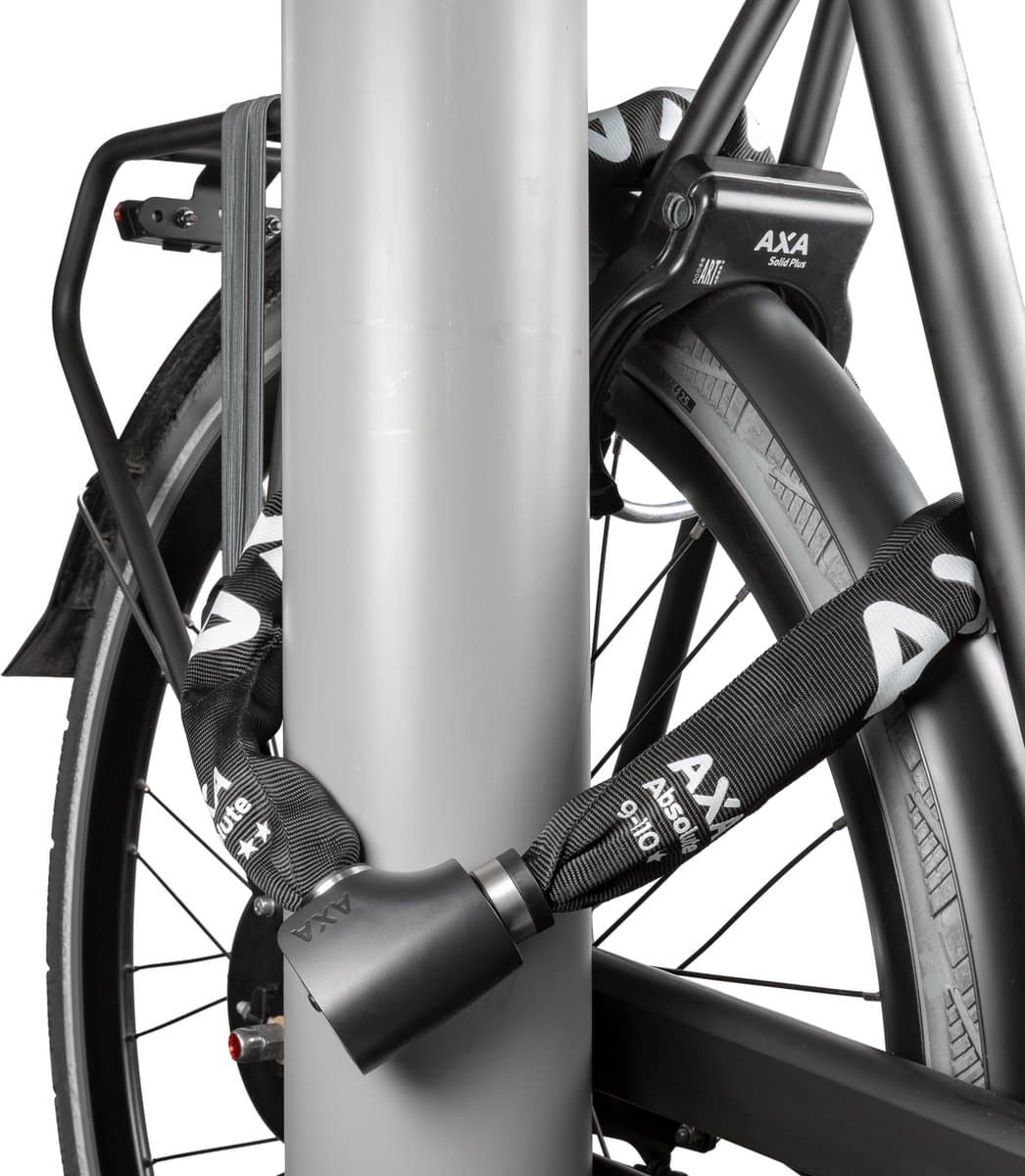 AXA Absolute 9-90 ART 2 Kettingslot – 90 cm – Fietsslot met keurmerk – Sterk slot met stalen ketting – Voor elektrische fiets, fatbike en bakfiets – Inclusief sleutelservice thumbnail 7