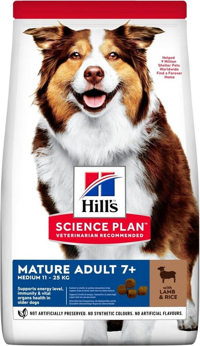 Hills Canine Mature Adult Medium Lam - Rijst 14 kg thumbnail 2