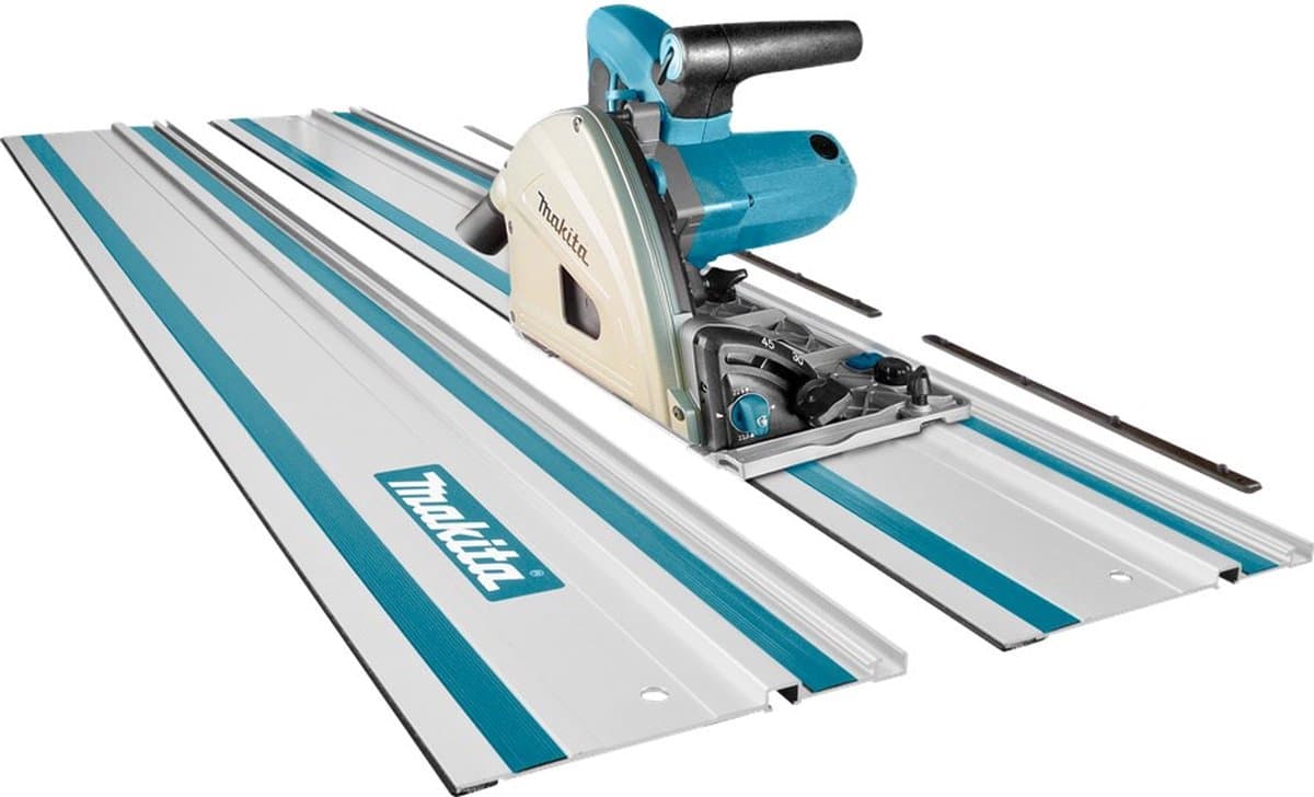 Makita SP6000J1X2 Invalcirkelzaag 1300W + geleiderails - afbeelding 1