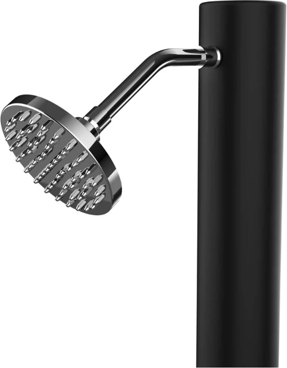 Parkside Solar Buitendouche - Zwart - Watertank 18L - Grote douchekop 15cm - Voetdouche - click-systeem - 226cm Hoog thumbnail 3