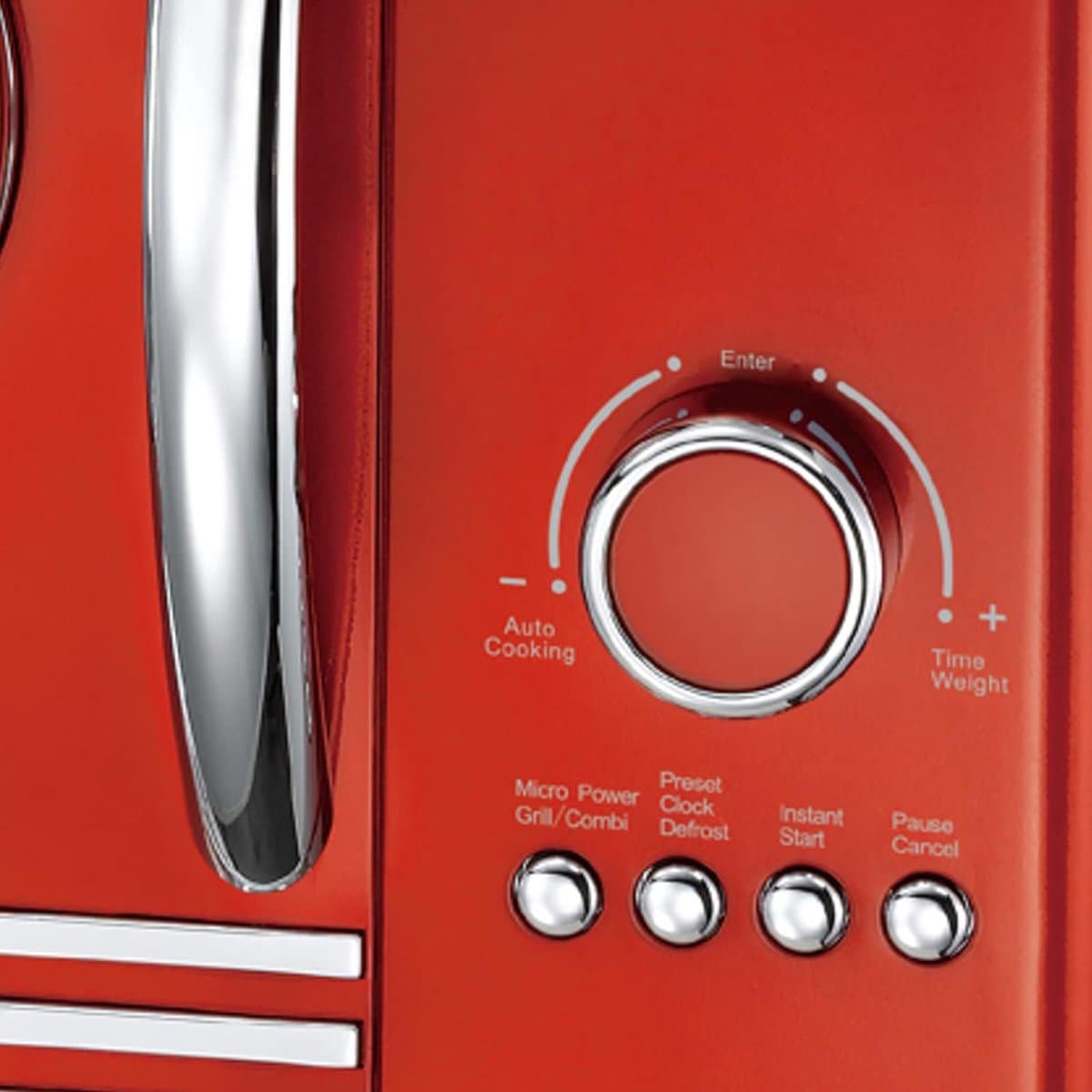 Melissa Vrijstaande Solo-Magnetron met Grill - 23 liter - 800W - Retro - 16330129 - Rood thumbnail 2